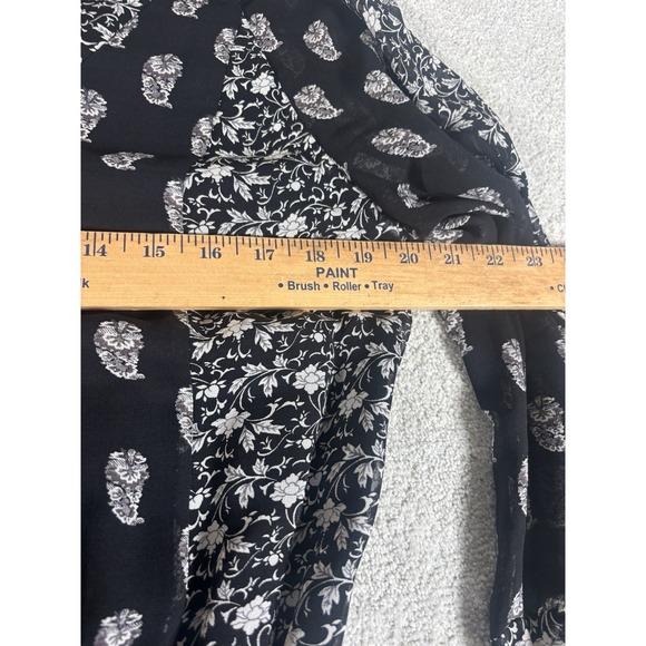 Joie Womens 100% Silk Long Sleeve Short Dress Black White Size‎ Small Lined - Picture 6 of 10